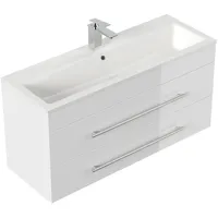 Posseik Badmöbel Portus 1000 SlimLine Weiß Hochglanz