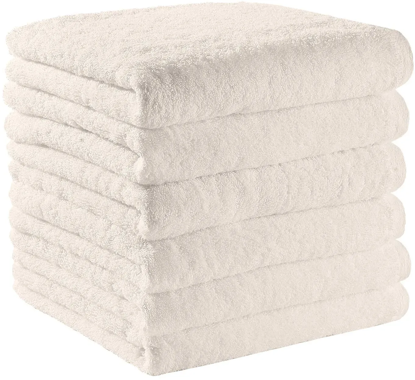 BettwarenShop Handtuch Serie Premium Handtuch 6er Pack 50x100 cm | wollweiss - weiß