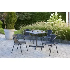 LC Garden Garvista Stapelstuhl 56 x 62 x 72 cm schwarz 8 St.