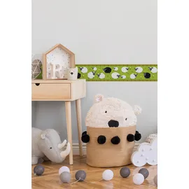 A.S. Création Bordüre Sheep Family 16 cm 5 m Grün/Schwarz 403733