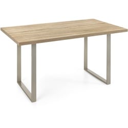 Mäusbacher Esstisch Steel 140 x 90 cm Holzoptik Braun Eiche Sägerau