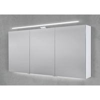 Spiegelschrank 150 cm mit LED Beleuchtung, Doppelspiegeltüren Beton Anthrazit
