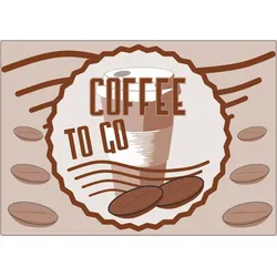 HB-Druck Werbeaufkleber Aufkleber Coffee to go A1 (594x841mm)