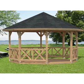 Palmako Betty Braun imprägniert 465 cm x 465 cm ohne Fußboden