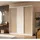 ax living Schwebetürenschrank Cabinio 180 x 216,1 x 61 cm Weiß