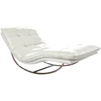 W.Schillig Relaxliege »daily dreams«, in Waffelkissen-Optik, Schaukelgestell Chrom glänzend,