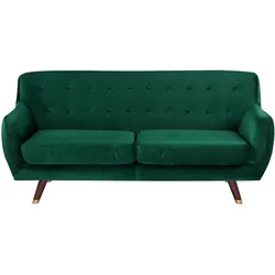 3-Sitzer Sofa Samtstoff smaragdgrün BODO