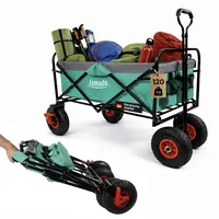 Lemodo Bollerwagen faltbar grün/grau