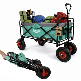 Lemodo Bollerwagen faltbar grün/grau