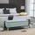 Homcom Sitzbank mit Stauraum Leinenoptik Gummiholz 110 x 39 x 45 cm