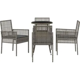 vidaXL Garten Essgruppe 5-tlg. Grau
