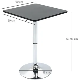 Homcom Bartisch Schwarz, Holzwerkstoff, cm, Esszimmer, Barmöbel, Bartische