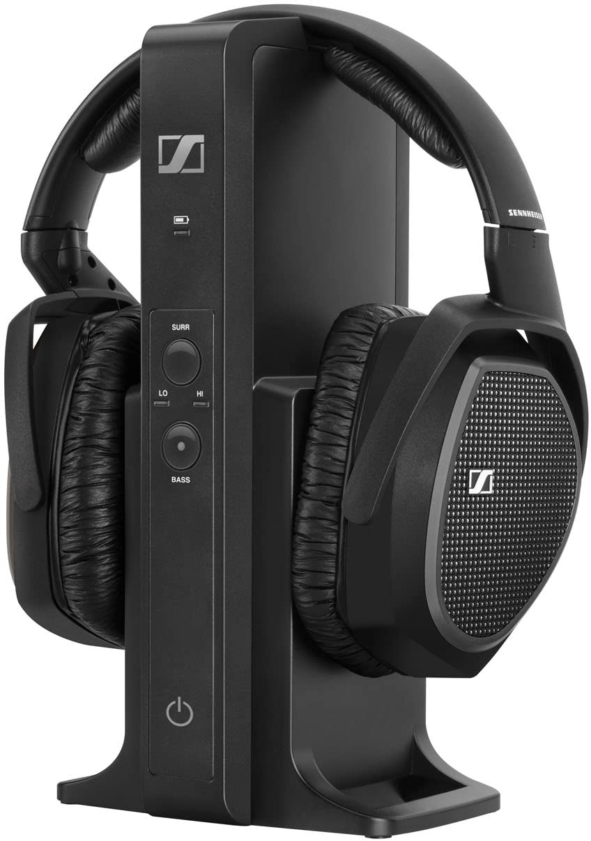 Sennheiser RS 175 Digitaler drahtloser Over-Ear-Kopfhörer - Bassverstärkung und Surround-Sound für Heim- und TV-Entertainment-Systeme, schwarz