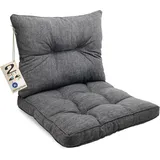 sunnypillow Rückenkissen 50 x 50 x 40 cm grau 2 St.
