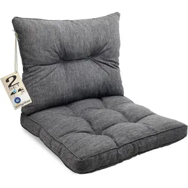 sunnypillow Rückenkissen 50 x 50 x 40 cm grau 2 St.