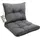 sunnypillow Rückenkissen 50 x 50 x 40 cm grau 2 St.