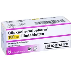 OFLOXACIN-ratiopharm 100 mg Filmtabletten 6 St