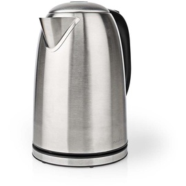Nedis Wasserkocher - 1.7 l - Edelstahl - - Um 360 Grad drehbar - Verdecktes Heizelement - Strix Controller - Boil-dry protection