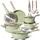 just perfecto household appliances JUST PERFECTO Induktions Töpfe Set 15 pcs - Pfannenset mit deckel - Induktions Töpfe Set - töpfe & pfannen set ohne PTFE und PFOA - Kratzschutz- Kochgeschirr Topfset induktion (Green)