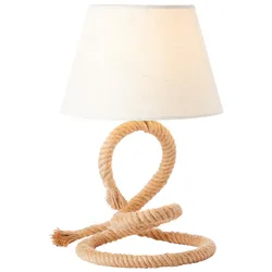 BRILLIANT Lampe, Sailor Tischleuchte natur/weiß, Seil/Textil, 1x A60, E27, 40W,Normallampen (nicht enthalten)