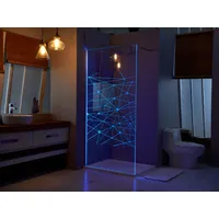 Duschtrennwand Seitenwand italienische Dusche mit LEDs - 120 x 200 cm - TECLA