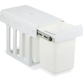 Relaxdays Einbaumülleimer 16 l Weiß