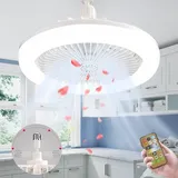 Deckenventilator Mit Beleuchtung, E27-deckenventilator-kronleuchter Mit Geräuscharmer Fassung, Inklusive Fernbedienung, Deckenventilator Mit Beleuchtung