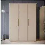 INOSIGN Kleiderschrank »LAGOS Wäscheschrank, Garderobe«, Moderner Drehtürenschrank, schwarze Griffe, beige