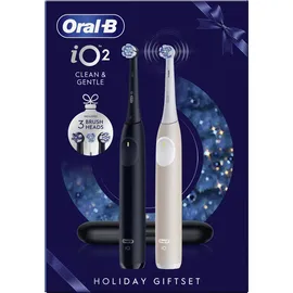 Oral-B iO Series 2 Night Black + 2. Handstück Calm Pink + Reiseetui Geschenk Edition