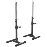 Gorilla Sports Squat Rack Hantelständer Schwarz 105–172 cm