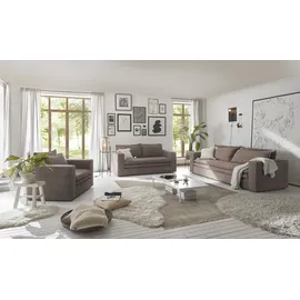 Home Affaire Loveseat HOME AFFAIRE "PIAGGE", braun (hellbraun), B:125cm H:83cm T:91cm, Sessel, Hochwertiger Cord, trendiger Loveseat
