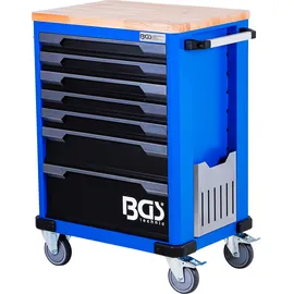 BGS Werkstattwagen Stahlblech 7 Schubladen blau leer