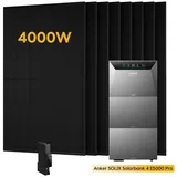 Anker Balkonkraftwerk 4000W Anker SOLIX Solarbank 4 E5000 Pro All-in-One Stromspeicher, (Optional: 1-5 × Anker BP5000 Erweiterungsakku, inkl. Anker Smart Meter Gen 2 und 8x Sunpro 500W Solarmodule), PV Speicher mit Notstromfunktion