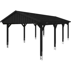 Einzelcarport SKANHOLZ "Fichtelberg", grau (anthrazit), H: 326cm, Carports