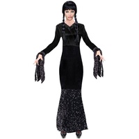 Widmann S.r.l. Hexen-Kostüm Dark Girl Wednesday Glamour Damen Abendkleid - Sch schwarz L