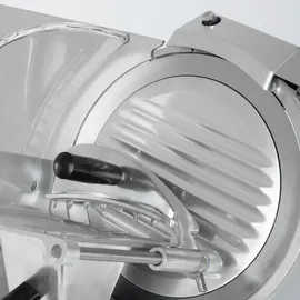 Vertes Gastro Aufschnittmaschine Schneidemaschine, Elektrisch mit 150W, Messer mit 250mm Durchmesser, Schnittstärke 0 bis 12mm, Allesschneider mit Aluminium Gehäuse, Inkl. Schleifstein