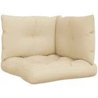 VidaXL Palettenkissen 3-tlg. Beige Stoff