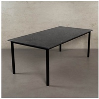 MAGNA Atelier Esstisch SAPPORO mit Marmor Tischplatte, Küchentisch, Naturstein, Dining Table, nachhaltig, 200x100x75cm schwarz 200 cm x 75 cm