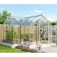 Vitavia Gewächshaus Stellar, ESG/NSG, inkl. Fundament, Silber