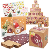 Adventskalender zum Befüllen : DIY Adventskalender zum Selbstbefüllen mit Kartons, Stickern – 2023 Adventskalender zum Basteln – DIY Adventskalender Selber Befüllen – Adventskalender Befüllen LIVAIA