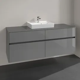 Villeroy & Boch Waschbeckenunterschrank 4 Auszüge 140 x 54,8 x 50 cm Glossy Grey