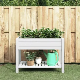 furnicato Hochbeet 110 x 45 x 79 cm Weiß