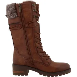 Mustang Damen Stiefel mit Reißverschluss und Plüsch 15M0082003, Größe:39 EU, Farbe:Braun - 39