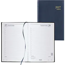 Brepols Saturnus Luxe Lima Terminplaner 2027 Spezial 1 Tag / 1 Seite Deutsch, Englisch, Französisch, Niederländisch Blau