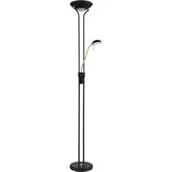GLOBO LIGHTING Stehlampe "LEONAS", schwarz (schwarz matt), Lampen, Flexo, Deckenfluter
