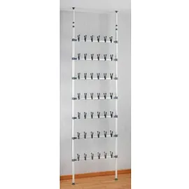 Wenko Teleskop-Schuhregal Atlas weiß 68,5 x 8,5 x 100,0 - 300,0 cm
