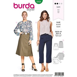 burda Schnitt 6434 "Bluse mit Falten"