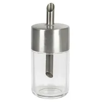 Buri 1a-Handelsagentur Edelstahl Zuckerstreuer 240ml Zuckerdosierer Zuckerspender Zuckerdose Acrylglas
