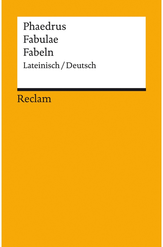 Fabulae / Fabeln - Phaedrus, Taschenbuch