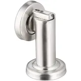 Relaxdays Türfeststeller Magnet, magnetischer Türaufhalter, aus Edelstahl, Boden- oder Wandmontage, Türhalter, silber,